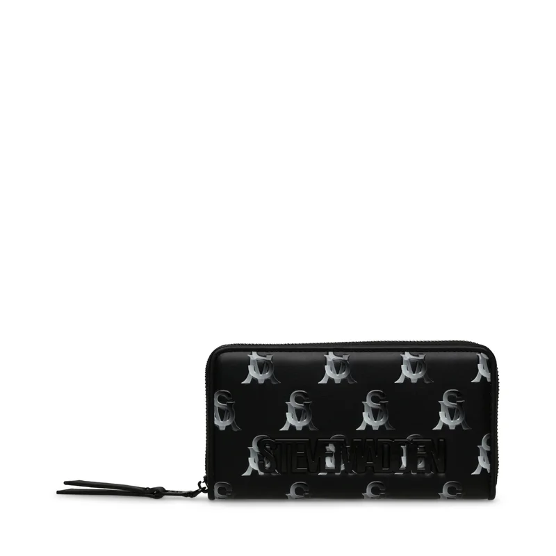 Steve madden wanna women's black clutch wallets